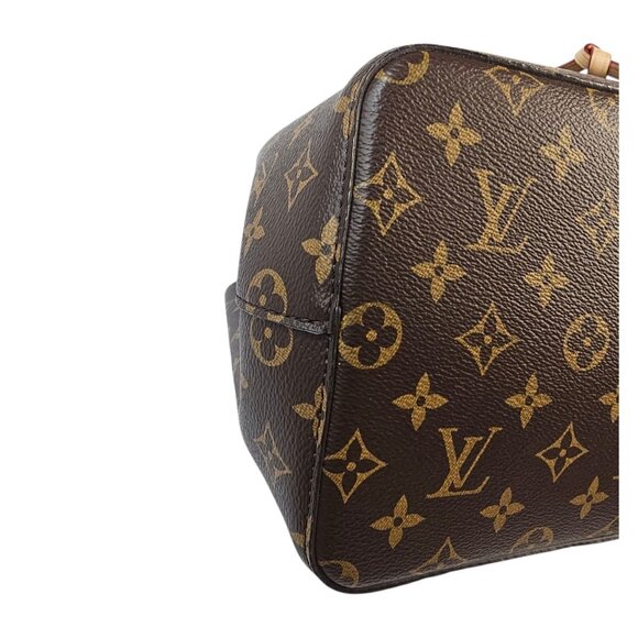 LOUIS VUITTON NoeNoe MM Monogram Braided Handle Long LV Leather Strap 2 Way EUC - Picture 8 of 16
